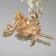 Brooch "Ballerina with balls", white color in gold