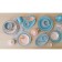 Small “watercolor” plate, d = 24 cm, blue color