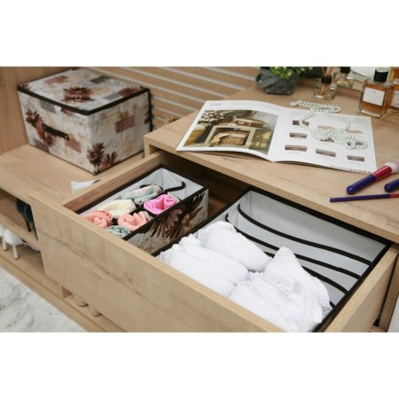 Organizer for storing linen of the Astra, 7 cells, 34 × 30.5 × 10 cm, brown color-5