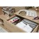Organizer for storing linen of the Astra, 7 cells, 34 × 30.5 × 10 cm, brown color
