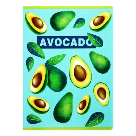 Notebook of 48 sheets in Calligrata Avocado cage, cover coated cardboard, twin-lak + selective UV-lak, block offset mix-6