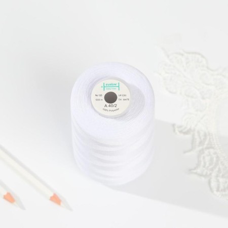 Threads 40/2, No. 120, 5000 m, white color No. 1301-2