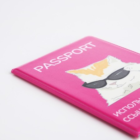 Cover for passport, pink color-4