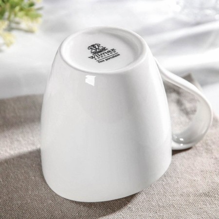 Porcelain mug Wilmax England, 340 ml, white color-2