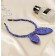 Hair cap "Funny ears" hearts, blue