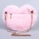Plush bag "Heart", 25 x 20 x 3 cm, pink color