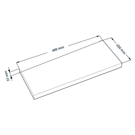 Wall -mounted shelf “FOROR 1.4”, 400 × 250 × 37 mm, vestiburates, white oak color-3