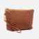 Cosmetic bag with a lining, brown color