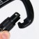 Carabiner with a clutch, 11x7 cm, 26 kn, black