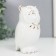 Souvenir Ceramics "Sunny Owl" White with rhinestones 9.3x5x5.4 cm