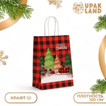 Package Gift craft "Take gifts" 15 × 21 × 8 cm