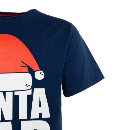 Pajama New Year's male KAFTAN "Santa Team", Blue/Red color, size 52-8