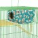 House "rectangle" for rodents 19*19*12 cm, calico, fleece, foam rubber, watermelon