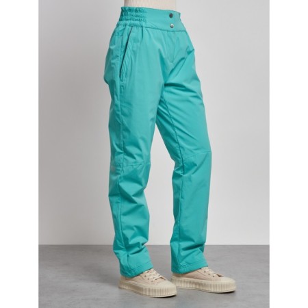 Warmed female trousers, size 44, green color-6