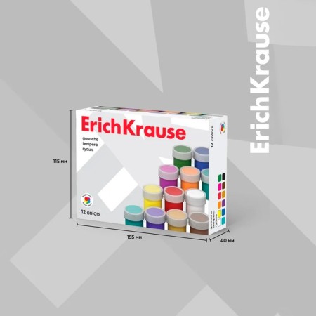 Gouache 12 colors x 17 ml, erichkrause, in cardboard packaging-10