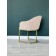SHELL chair, 56 × 63 × 83 cm, cream color, gold frame