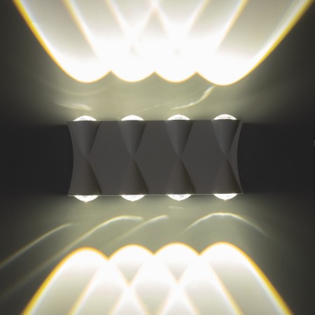 Lamp "BISO" 8XLED 8W 4000K IP66 white 19x4.5x8 cm-2