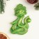 Figure with the suspension "Snake in Kokoshnik" light green, 9.5x6.5cm