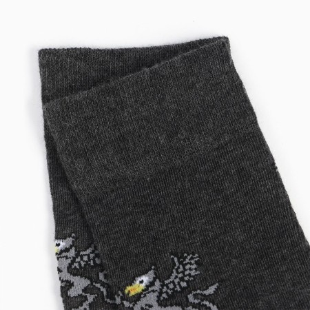 Set of male socks (2 pairs), black/gray color, size 42-43-3