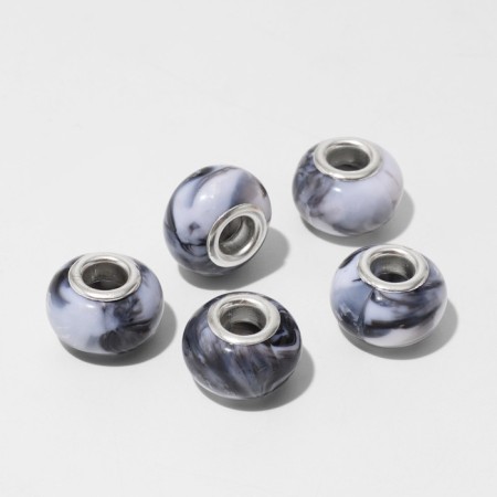 Bead "Sketch", black and white color