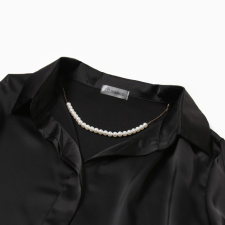 Female blouse, black color, size One size (42-46)-2