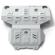 Защита радиатора и картера Rival Toyota Hilux 4WD (V-2.8D) 18-, al 6mm, 2333.5710.1.6