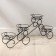 Flower stand "Fialka-4", d = 16 cm, black color