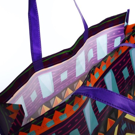 The bag is economic on the button, the color of purple/multi -colored-2