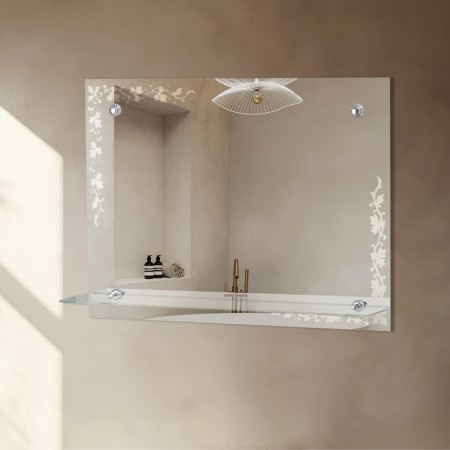 Mirror, wall, with a shelf, 60 × 45 cm