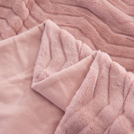 Climeninine bedspread, size 210x230 cm, pink color-4