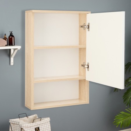 Bathroom mirror "Vienna 50" White/Sonoma, 50 x 70 x 13.6 cm-1