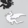 Adhesive -based decor "Dragon sits" 6x8 cm, black set 2 pcs foam glitter