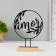 Souvenir Metal "Love with branches" Black 5x15.5x21 cm