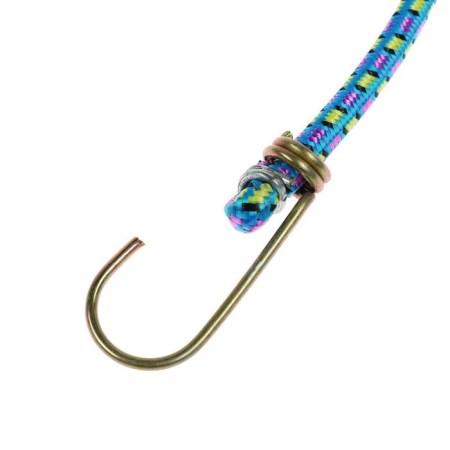 Elastic band for luggage mount Torso, 60 cm, D8 mm, metal hooks, mix, set 2 pcs-2