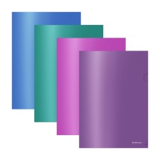 A4, 180 μm folder, Erichkrause Glossy Vivid, translucent, mix