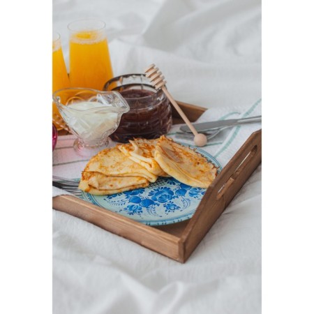 Wooden tray with decor, 40 × 30 × 7.5 cm, pine-5