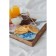 Wooden tray with decor, 40 × 30 × 7.5 cm, pine