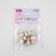 A set of buttons on the leg, d = 15 mm, 10 pcs, white/gold color