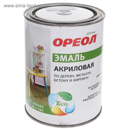 Enamel halo acrylic gray glossy 0.9 kg