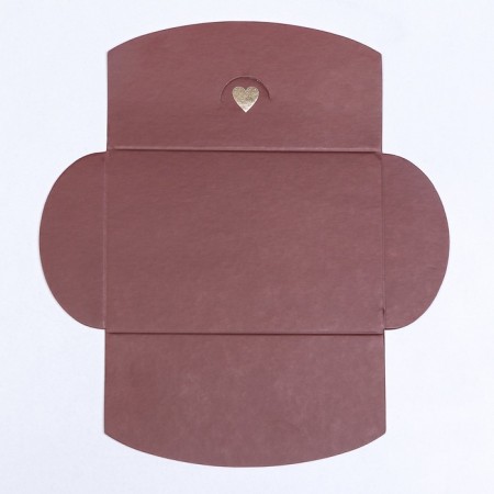 Envenue for certificate with embossing, chocolate, 10.5 x 7-3