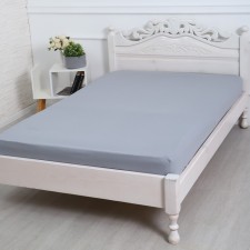 Bishop on the elastic band atra 160x200x20, color gray haze is 120 g/m, cotton