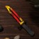 Souvenir weapon made of wood "Bayonet Knife", lilac-yellow blade