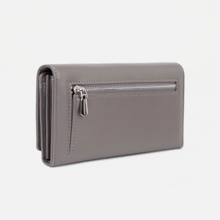 Women's wallet on magnets, gray color-1
