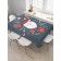 The tablecloth "Happy Santa Claus", rectangular, Saten, size 120x145 cm