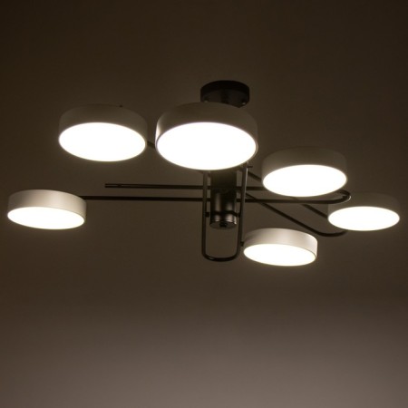 Chandelier 625356/6 LED 78W 3 modes 3000-6000k black-white 96x96x33 cm-1