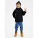 Demi -season windbreaker for Minaku boys from SoftShell on fleece, waterproof, black, height 92 cm