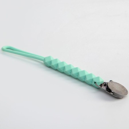 Holder for the nipple - dummies of "rhombics", silicone, green color