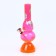 Bong, h-17.5 cm, "skull", with a grinder, acrylic, pink