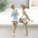 Souvenir Polystone "Children - Mischief" with a white -gold set 2 pcs 13x15.5x32 9x19x34 cm