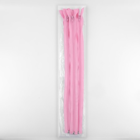 Lightning "Spiral", No. 5, detachable, automatic lock, 50 cm, pink color-2